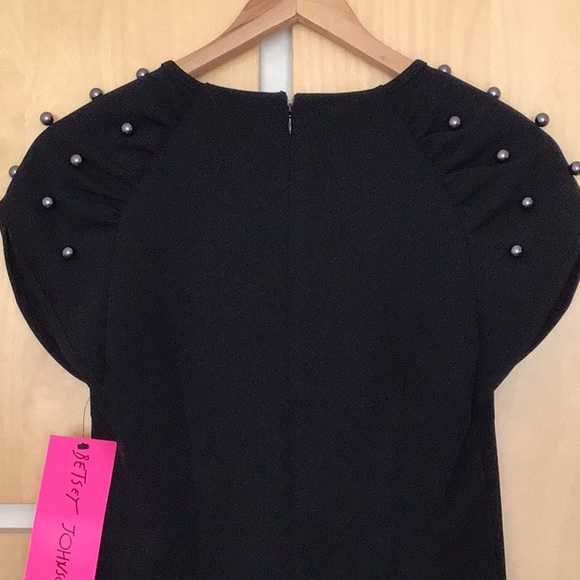 Betsey Johnson Pearl Detailing Little Black Dress XS - Picture 9 of 13